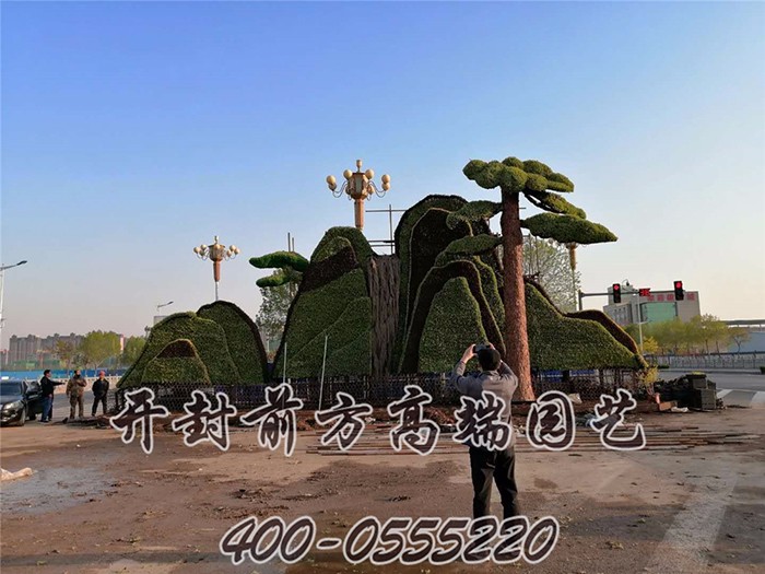 2020年春季衡水市街道五色草造型修復